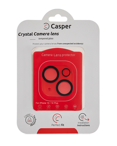 Casper Camera Lens Protector Compatible For iPhone 14 / 14 Plus (Crystal Full Cover)