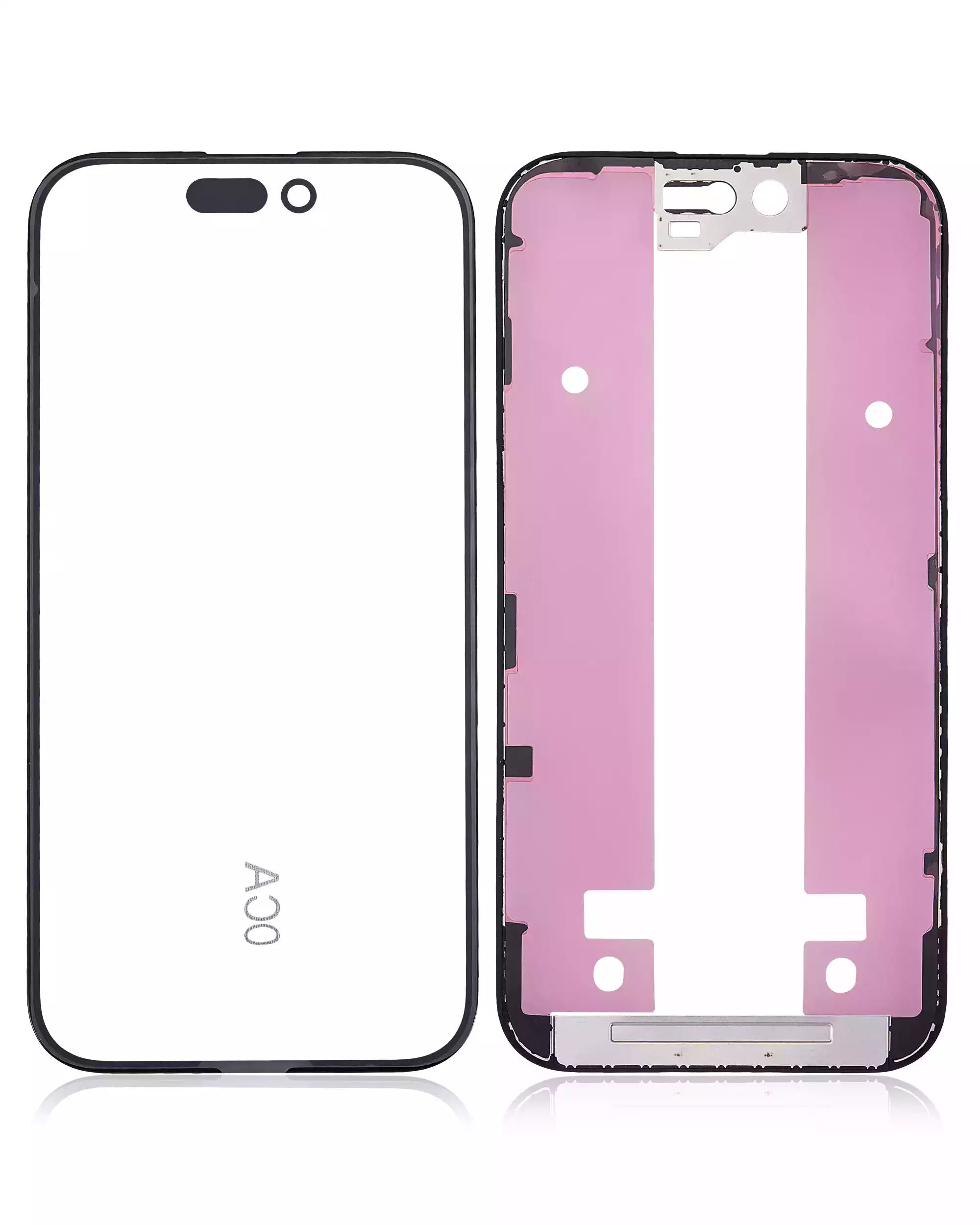 2 in 1 With Frame Included (Front Glass + OCA Pre-Installed) Compatible For iPhone 15 (OCA Master)