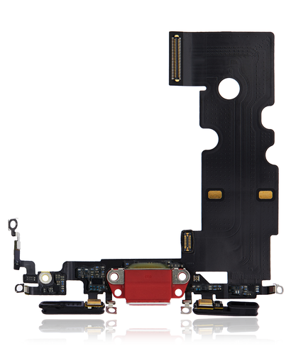 Charging Port Flex Cable Compatible For iPhone SE (2020) (Used OEM Pull) (Red)