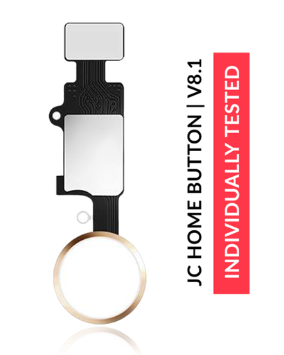 Home Button Solution Compatible For iPhone 7 / 7 Plus / 8 / 8 Plus / SE (2020) / SE (2022) (Gold) (Version 8.1 / JC / Individually Tested For Functionality)