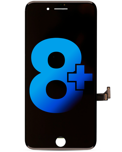 LCD Assembly With Steel Plate Compatible For iPhone 8 Plus (Aftermarket) (Black)