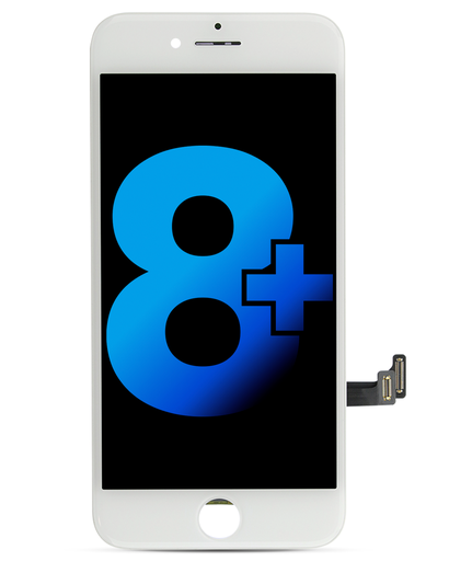 LCD Assembly With Steel Plate Compatible For iPhone 8 Plus (Aftermarket: AQ7) (White)
