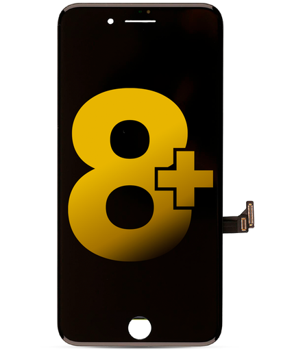 LCD Assembly With Steel Plate Compatible For iPhone 8 Plus (Premium) (Black)