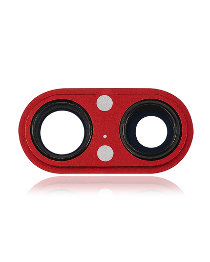Back Camera Lens With Bracket &amp; Bezel Compatible For iPhone 8 Plus (Aftermarket Plus) (Red) (10 Pack)