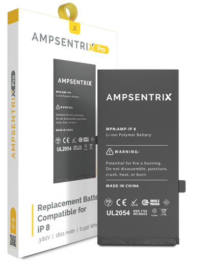 Replacement Battery Compatible For iPhone 8 (AmpSentrix Pro)