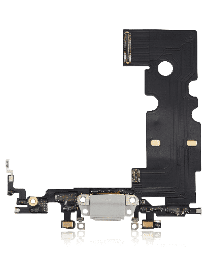 Charging Port Flex Cable Compatible For iPhone 8 (Aftermarket) (Silver)