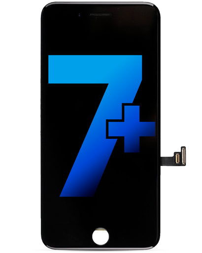 LCD Assembly With Steel Plate Compatible For iPhone 7 Plus (Aftermarket) (Black)