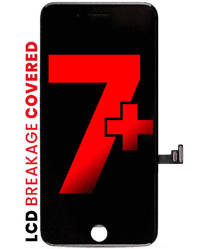 LCD Assembly With Steel Plate Compatible For iPhone 7 Plus (Aftermarket Pro: XO7 Incell) (Black)