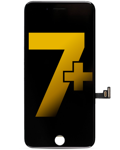 LCD Assembly With Steel Plate Compatible For iPhone 7 Plus (Premium: LG) (Black)