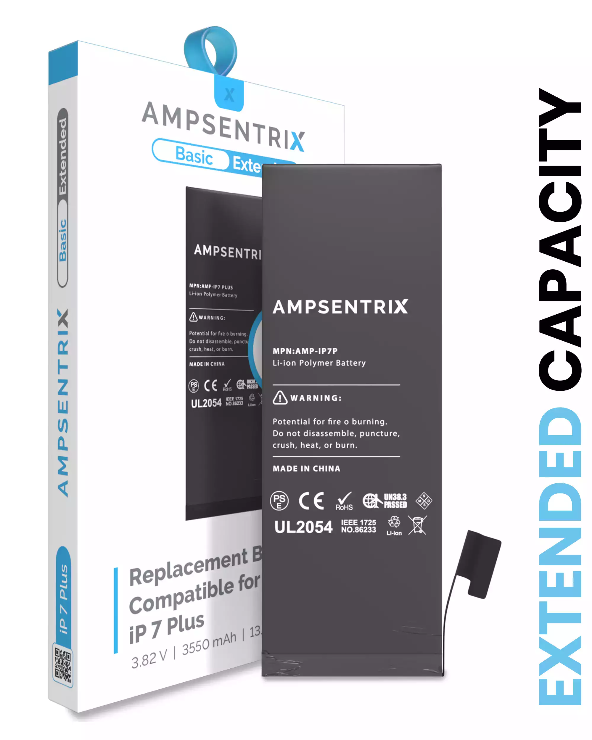 Replacement Battery Compatible For iPhone 7 Plus (AmpSentrix Basic Extended)