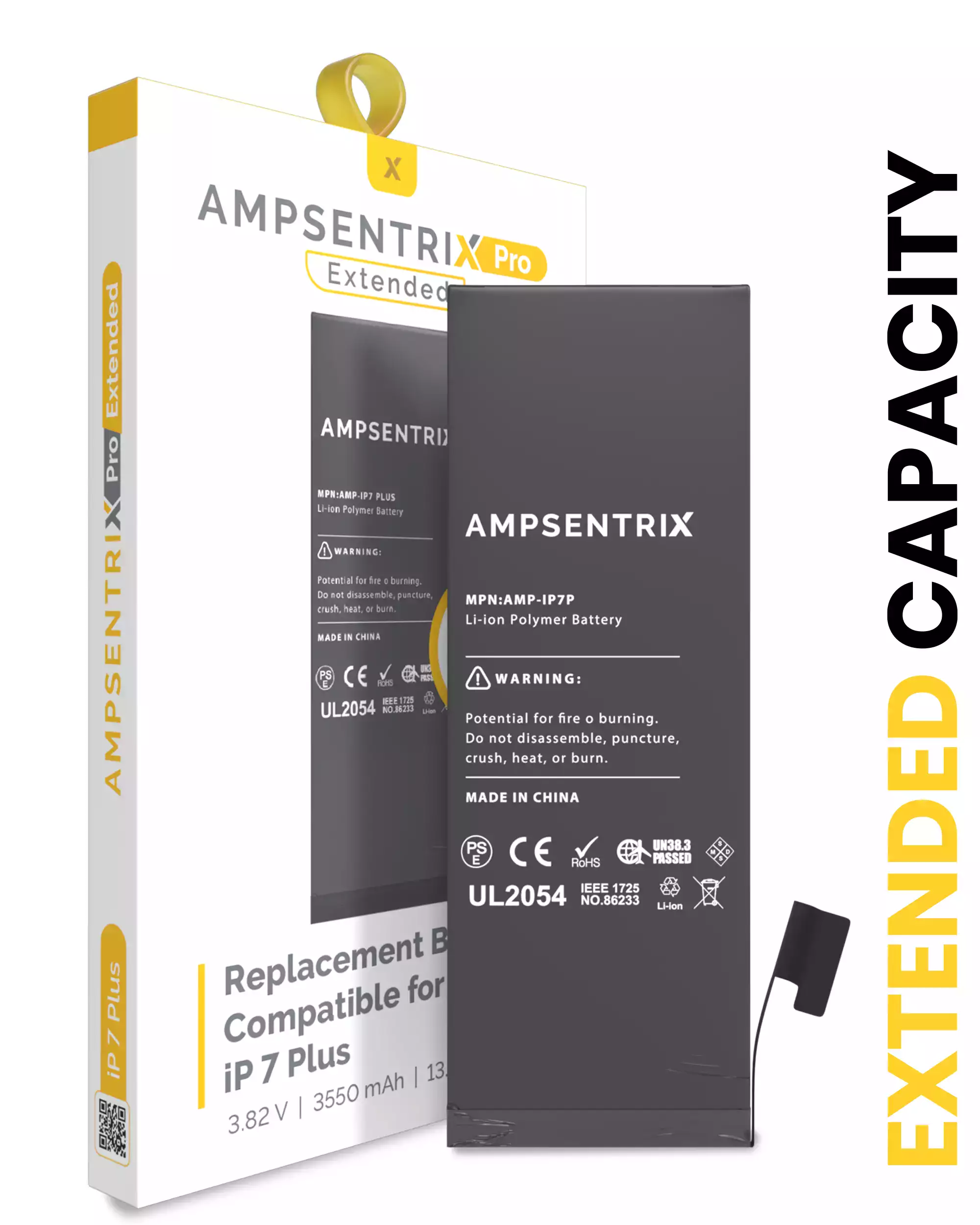 Replacement Battery Compatible For iPhone 7 Plus (AmpSentrix Pro Extended)