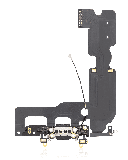 Charging Port Flex Cable Compatible For iPhone 7 Plus (Premium) (Jet / Matte Black)