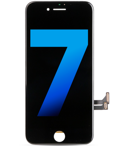 LCD Assembly With Steel Plate Compatible For iPhone 7 (Aftermarket) (Black)
