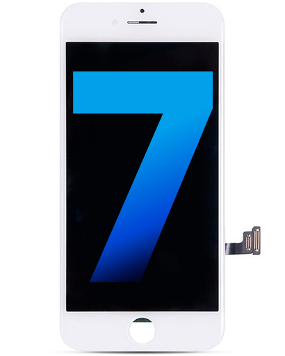 LCD Assembly With Steel Plate Compatible For iPhone 7 (Aftermarket: AQ7) (White)