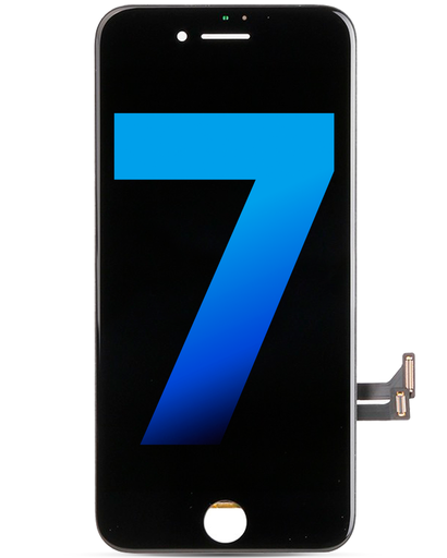 LCD Assembly With Steel Plate Compatible For iPhone 7 (Aftermarket: AQ7) (Black)