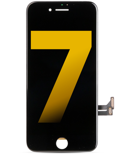 LCD Assembly With Steel Plate Compatible For iPhone 7 (Premium) (Black)