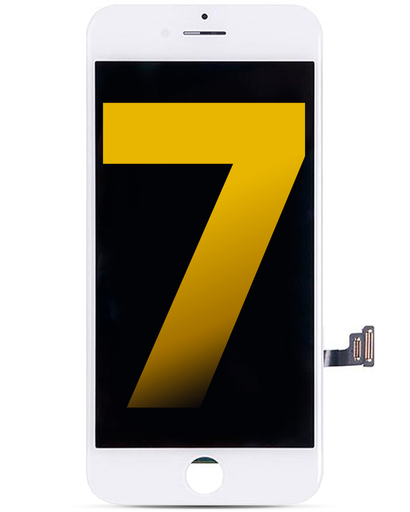 LCD Assembly With Steel Plate Compatible For iPhone 7 (Premium) (White)