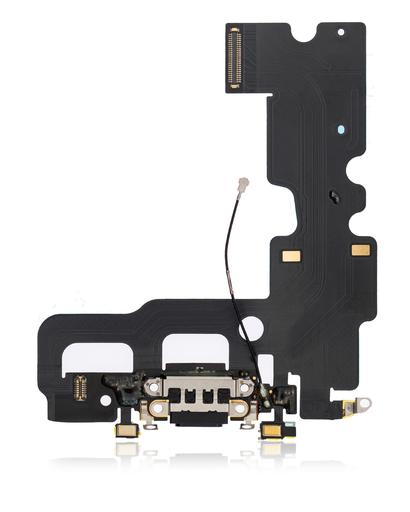 Charging Port Flex Cable Compatible For iPhone 7 (Aftermarket) (Jet / Matte Black)