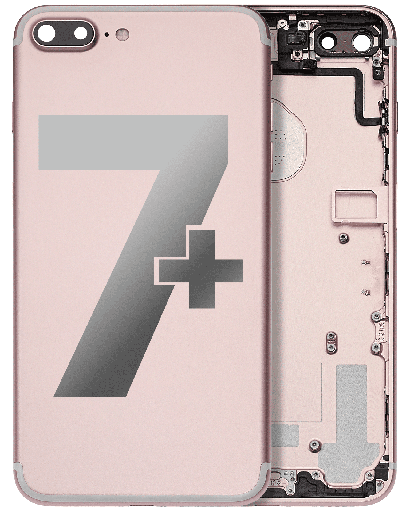 Back Housing W/ Small Components Pre-Installed Compatible For iPhone 7 (Used OEM Pull: Grade A) (Rose Gold)