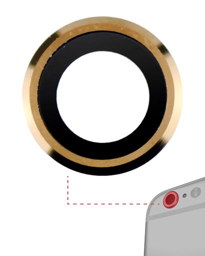 Back Camera Lens Compatible For iPhone 6 Plus / 6S Plus (Gold) (10 Pack)