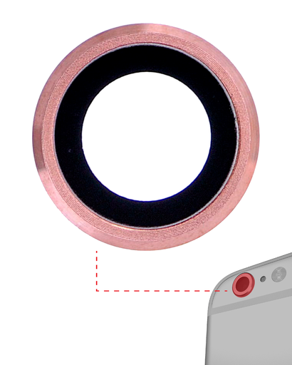 Back Camera Lens Compatible For iPhone 6S Plus (Rose Gold) (10 Pack)
