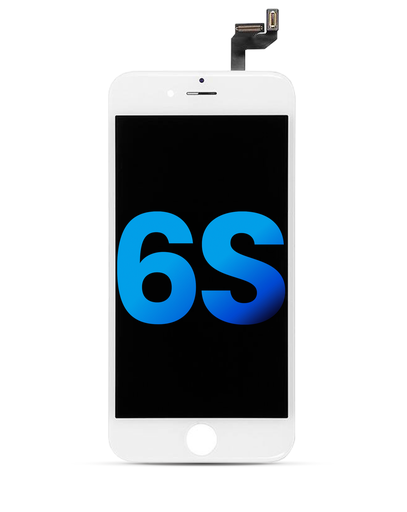 LCD Assembly With Steel Plate Compatible For iPhone 6S (Aftermarket) (White)