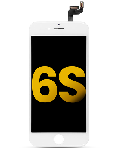 LCD Assembly With Steel Plate Compatible For iPhone 6S (Premium) (White)