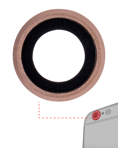 Back Camera Lens Compatible For iPhone 6 / 6S (Rose Gold) (10 Pack) (Real Sapphire l Premium)