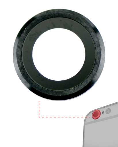 Back Camera Lens Compatible For iPhone 6 / 6S (Space Gray) (10 Pack)