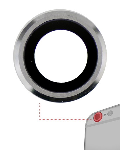 Back Camera Lens Compatible For iPhone 6 / 6S (Silver) (10 Pack)