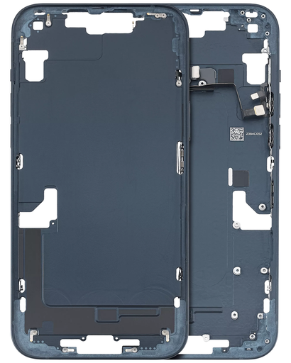 Mid-Frame Housing With Power And Volume Button Compatible For iPhone 14 Plus (US Version) (Used OEM Pull: Grade C) (Midnight)