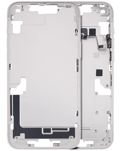 Mid-Frame Housing With Power And Volume Button Compatible For iPhone 14 Plus (Used OEM Pull: Grade C) (Starlight)