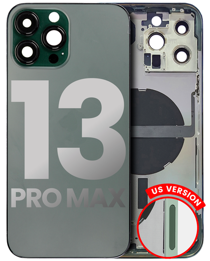 Back Housing W/ Small Components Pre-Installed Compatible For iPhone 13 Pro Max (US Version) (Used OEM Pull: Grade C) (Alpine Green)
