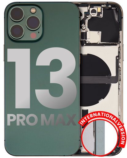 Back Housing W/ Small Components Pre-Installed Compatible For iPhone 13 Pro Max (International Version) (Used OEM Pull: Grade C) (Alpine Green)