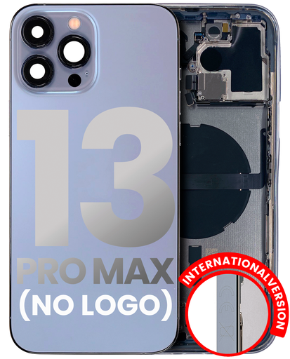 Back Housing W/ Small Components Pre-Installed Compatible For iPhone 13 Pro Max (No Logo) (Aftermarket Plus) (International Version) (Sierra Blue)