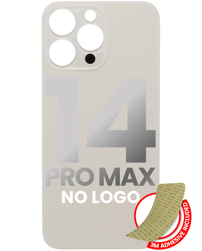 Back Glass With 3M Adhesive Compatible For iPhone 14 Pro Max (No Logo / Large Camera Hole) (Gold)