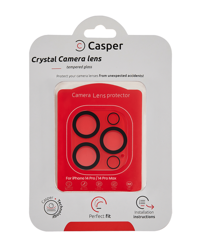 Casper Camera Lens Protector Compatible For iPhone 14 Pro / 14 Pro Max (Crystal Full Cover)