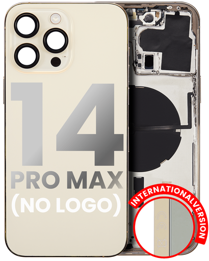 Back Housing W/ Small Pre-Installed Compatible For iPhone 14 Pro (International Version) (No Logo) (Aftermarket Plus) (Gold)