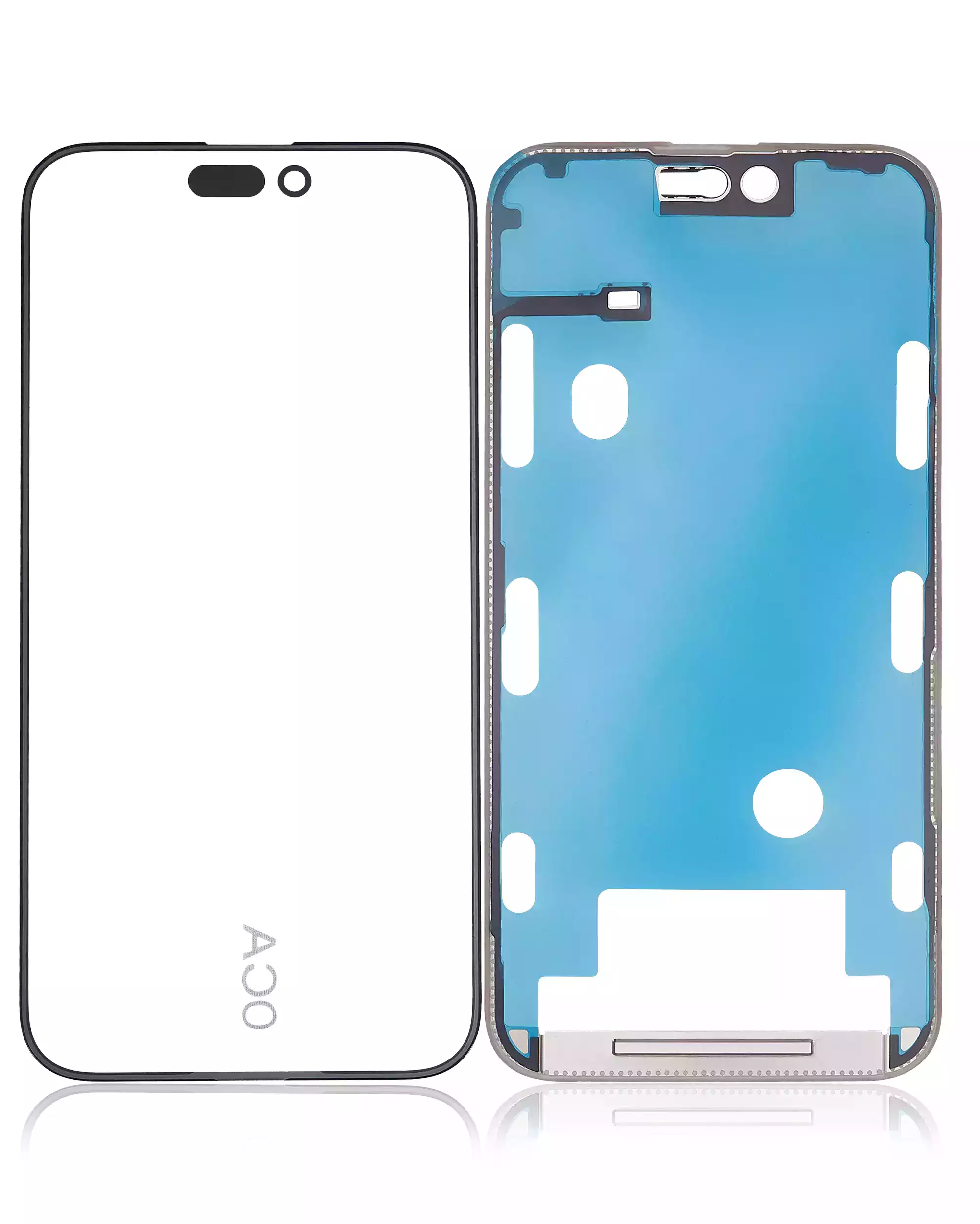 2 in 1 With Frame Included (Front Glass + OCA Pre-Installed) Compatible For iPhone 15 Pro Max (OCA Master)