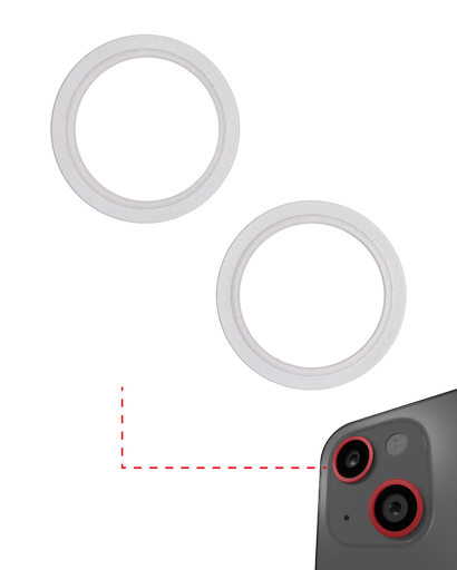 Back Camera Bezel Ring Only Compatible For iPhone 13 / 13 Mini (Starlight) (2 Piece Set)
