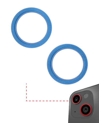 Back Camera Bezel Ring Only Compatible For iPhone 13 / 13 Mini (Blue) (2 Piece Set)