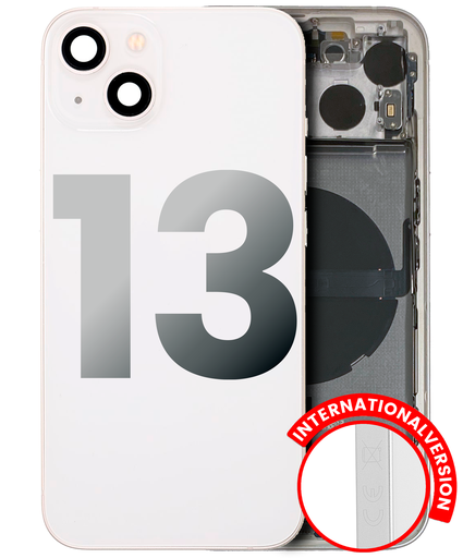 Back Housing W/ Small Components Pre-Installed Compatible For iPhone 13 (International Version) (Used OEM Pull: Grade C) (Starlight)