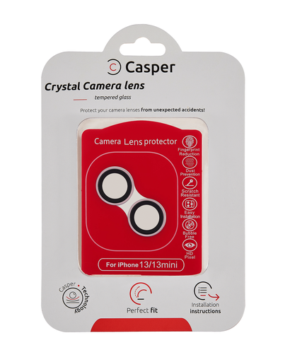 Casper Camera Lens Protector Compatible For iPhone 13 / 13 Mini (Pink) (Clear)