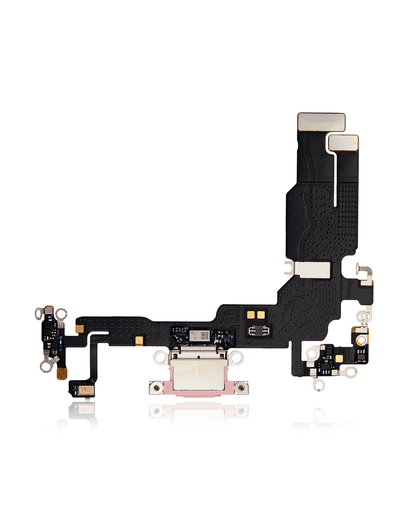 Charging Port Flex Cable Compatible For iPhone 15 (Premium) (Pink)