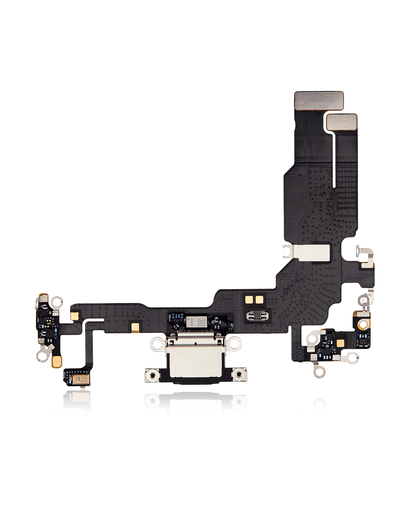 Charging Port Flex Cable Compatible For iPhone 15 (Premium) (Black)