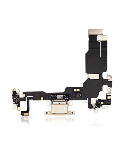 Charging Port Flex Cable Compatible For iPhone 15 (Premium) (Yellow)