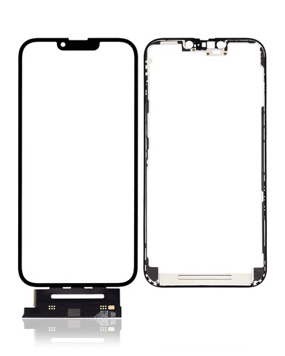 4 in 1 With Frame Included (Front Glass + OCA + Short Touch + OCA Pre-Installed) Compatible For iPhone 13 Pro Max (OCA Master)