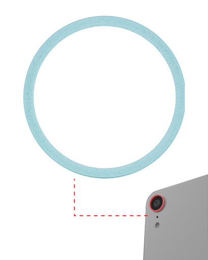 Back Camera Bezel Ring Only Compatible For iPhone XR (Blue) (10 Pack)