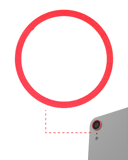 Back Camera Bezel Ring Only Compatible For iPhone XR (Red) (10 Pack)