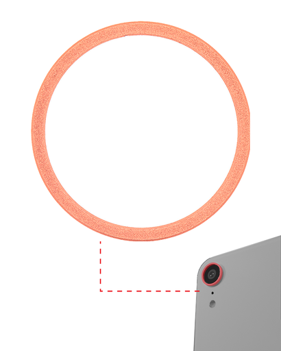 Back Camera Bezel Ring Only Compatible For iPhone XR (Coral) (10 Pack)